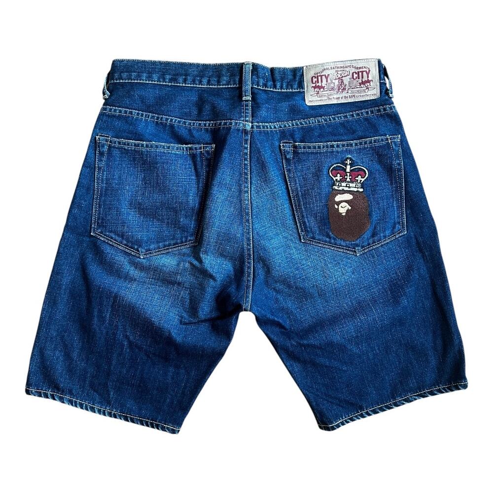 M 32 Waist Bape Jean Shorts King Ape